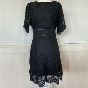 lulus cocktail hour black wrap dress Black Floral Jacquard Wrap Midi Dress | Womens | X-Small (Available in S, M) | 100% Polyester